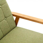 Fauteuil d'appoint capitonné 28,74 avec cadre en bois massif