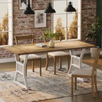 Table de cuisine/salle à manger pour 4-6 personnes avec pieds en métal