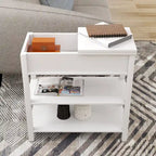 Table d'appoint étroite avec tiroirs et rangement à couvercle rabattable - 11,81 x 23,62 x 23,62