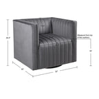 Fauteuil pivotant capitonné