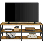 Meuble TV console vintage en bois à 3 niveaux pour téléviseurs jusqu'à 70 pouces