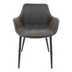 Chaise de salle à manger avec pieds en métal, lot de 2 - Vert olive - 24,5Px25,2Lx33H