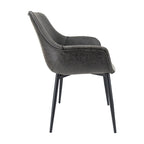 Chaise de salle à manger avec pieds en métal, lot de 2 - Vert olive - 24,5Px25,2Lx33H