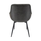 Chaise de salle à manger avec pieds en métal, lot de 2 - Vert olive - 24,5Px25,2Lx33H