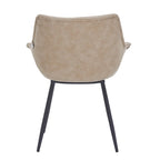 Chaise de salle à manger avec pieds en métal, lot de 2 - Vert olive - 24,5Px25,2Lx33H