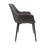 Chaise de salle à manger avec pieds en métal, lot de 2 - Vert olive - 24,5Px25,2Lx33H