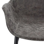 Chaise de salle à manger avec pieds en métal, lot de 2 - Vert olive - 24,5Px25,2Lx33H