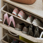 Étagère à chaussures 2 niveaux Meuble à chaussures Gain de place