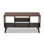 Table basse finition noyer