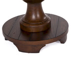 Table d'appoint ronde marron avec plateau épais en chêne