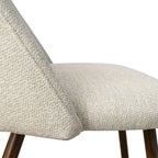 Chaise de salle à manger moderne capitonnée à découpe, pieds en noyer (lot de 4)