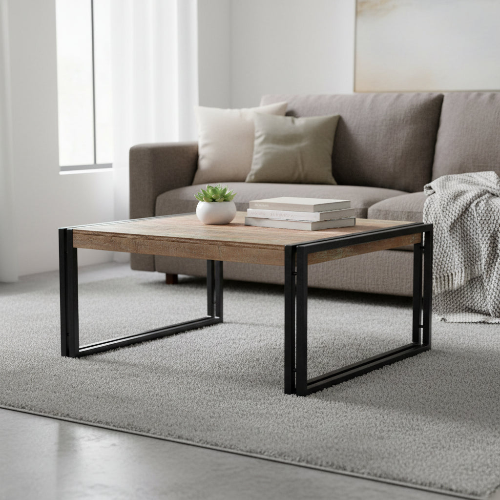 Handmade Timbergirl Old Reclaimed Wood Coffee Table (India)