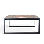 Table basse en bois ancien recyclé fabriquée à la main (Inde)