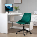 Chaise de bureau mi-hauteur, Fauteuil de bureau en velours pivotant en forme de coquille pour la maison ou la chambre