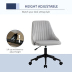 Chaise de bureau mi-hauteur, Fauteuil de bureau en velours pivotant en forme de coquille pour la maison ou la chambre