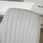 Chaise de bureau mi-hauteur, Fauteuil de bureau en velours pivotant en forme de coquille pour la maison ou la chambre