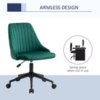 Chaise de bureau mi-hauteur, Fauteuil de bureau en velours pivotant en forme de coquille pour la maison ou la chambre