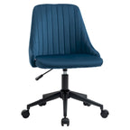 Chaise de bureau mi-hauteur, Fauteuil de bureau en velours pivotant en forme de coquille pour la maison ou la chambre