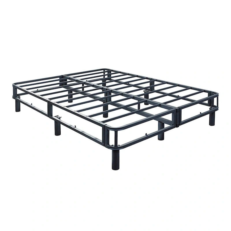 Cadre de lit très grand avec sommier tapissier renforcé et matelas à ressorts métalliques