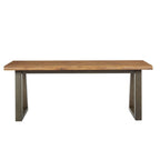 Banc, avec une finition rustique couleur sable