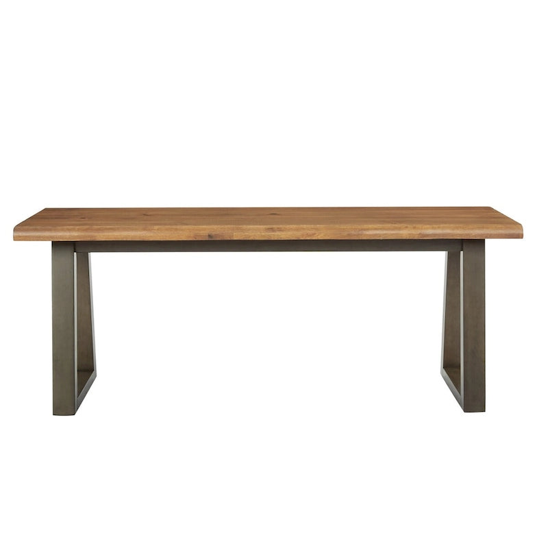 Banc, avec une finition rustique couleur sable