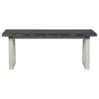 Banc, avec une finition rustique couleur sable