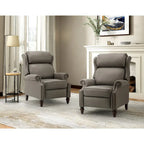 Fauteuil inclinable moderne en cuir véritable avec clous décoratifs (ensemble de 2)