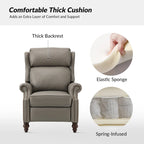 Fauteuil inclinable moderne en cuir véritable avec clous décoratifs (ensemble de 2)