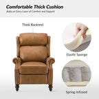 Fauteuil inclinable moderne en cuir véritable avec clous décoratifs (ensemble de 2)