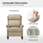 Fauteuil inclinable moderne en cuir véritable avec clous décoratifs (ensemble de 2)