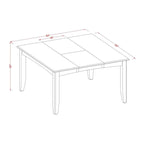 East West Furniture – Ensemble de salle à manger comprenant une table carrée avec rallonge papillon et des chaises de salle à manger (options de type de siège)