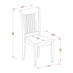 East West Furniture – Ensemble de salle à manger comprenant une table carrée avec rallonge papillon et des chaises de salle à manger (options de type de siège)