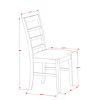 East West Furniture – Ensemble de salle à manger comprenant une table carrée avec rallonge papillon et des chaises de salle à manger (options de type de siège)