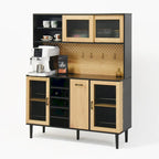 Meuble de bar à café de style rustique avec casier à vin