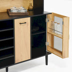 Meuble de bar à café de style rustique avec casier à vin